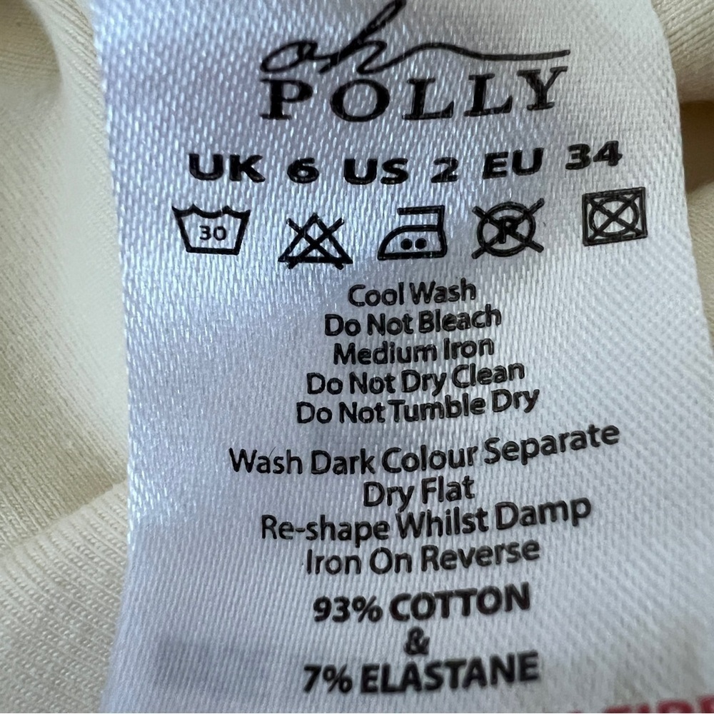 Oh Polly Exposed Seam Ivory Mini Dress with Split Sleeves - Picture 5 of 5